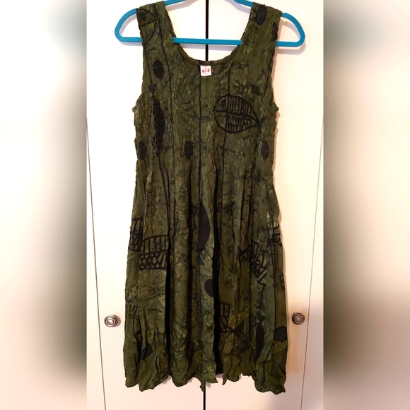 Pineapple Isle Fall Sleeveless Dress - Picture 1 of 6